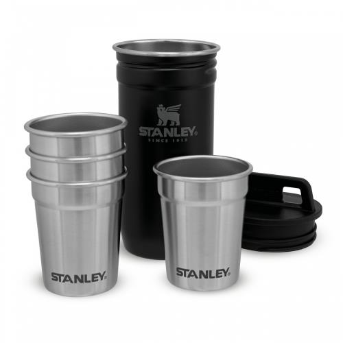 STANLEY set 4ks panákov v puzdre čierna