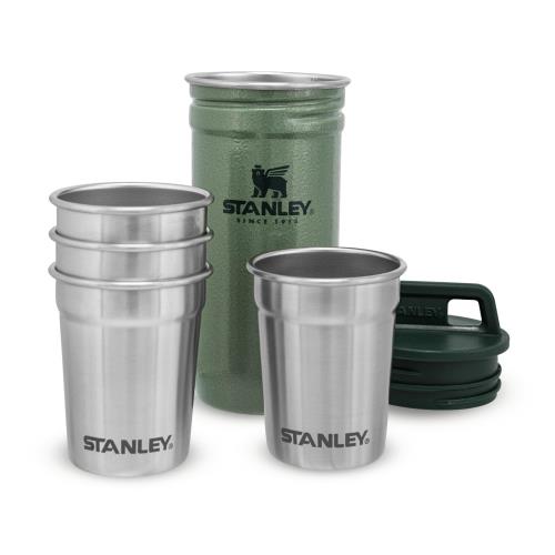 STANLEY set 4ks panákov v puzdre zelená