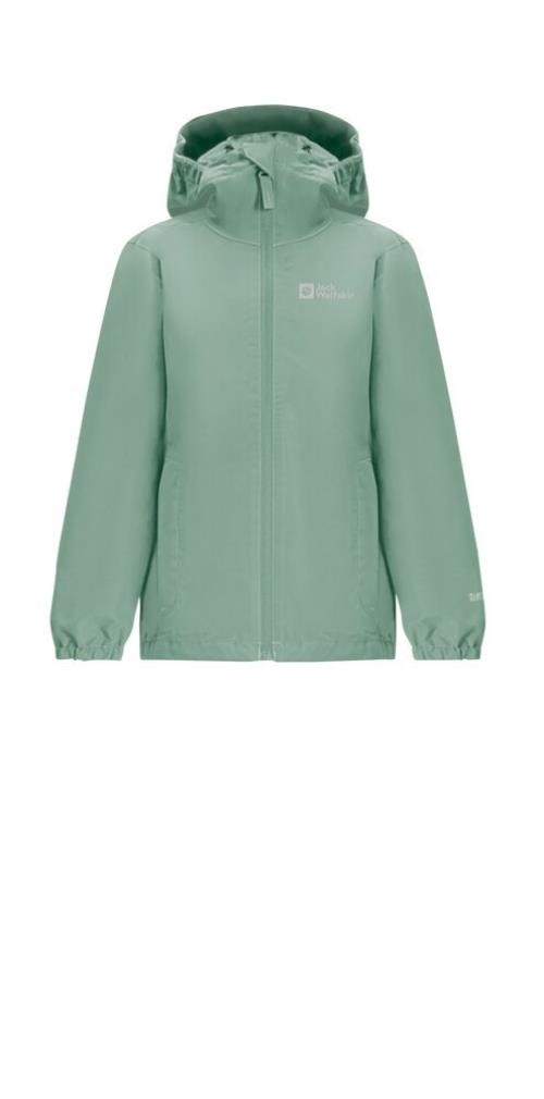 Jack Wolfskin Flaze K granite green, 164 Detská bunda na zips