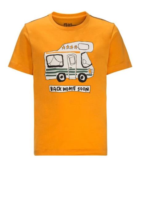 Jack Wolfskin Wolf & Van T B orange pop, 152 Detské bavlnené tričko