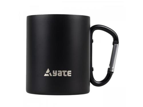 Yate Hrnček s karabínou Color čierna Hrnček