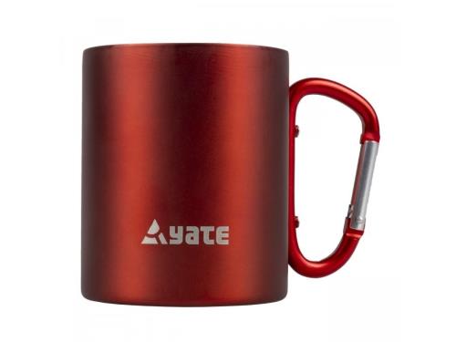 Yate Hrnček s karabínou Color červená Hrnček