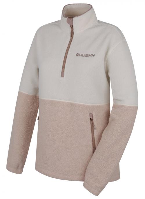 Husky Addy L beige, S Dámska fleecová mikina