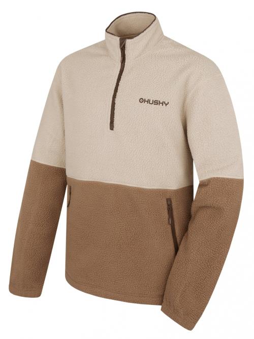 Husky Addy M beige, XXL Pánska fleecová mikina