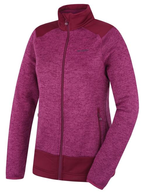 Husky Alan L dk. magenta, XL Dámsky fleecový sveter na zips