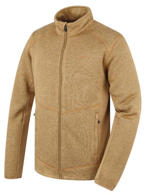 Husky Alan M beige, XXXL Pánsky fleecový sveter na zips