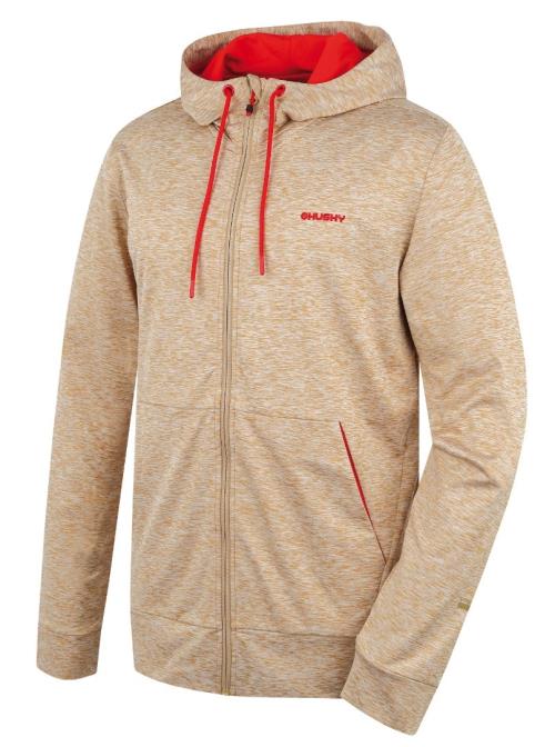 Husky Alony M beige, M Pánska mikina s kapucňou
