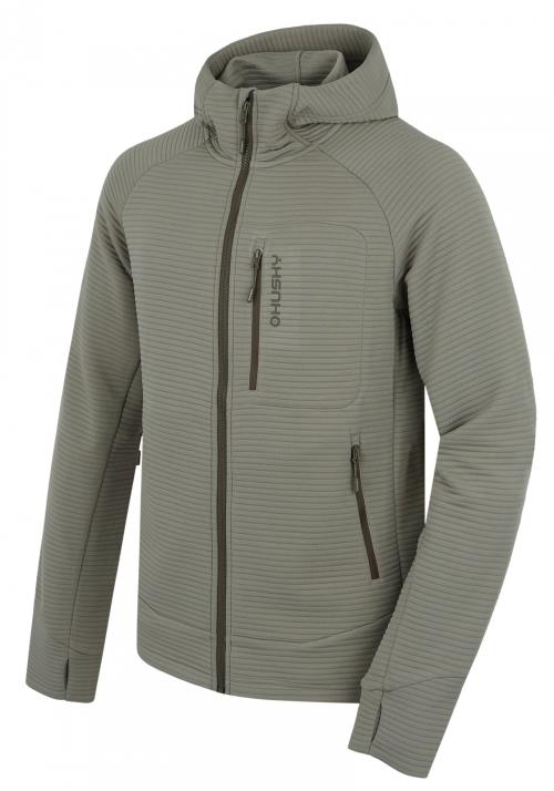Husky Anara M khaki, L Pánska mikina s kapucňou