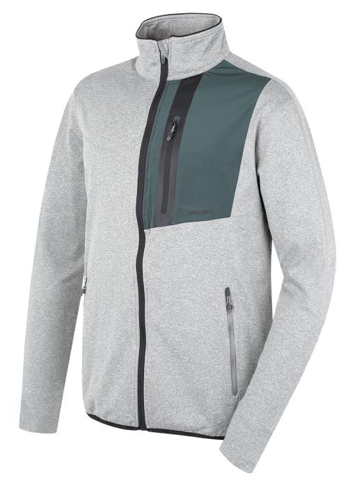 Husky Ane M grey green, XXL Pánska mikina na zips
