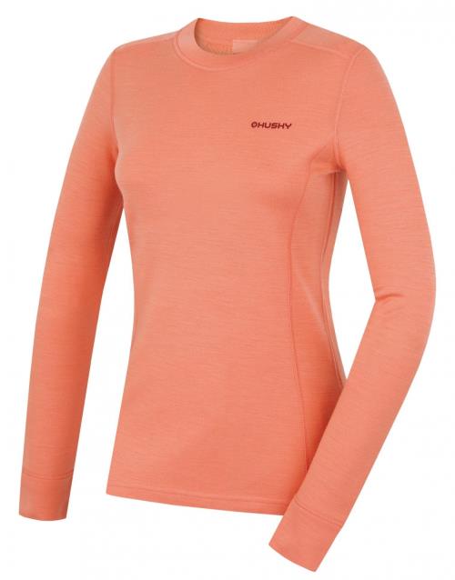 Husky Aron L light orange, XS Dámska merino mikina