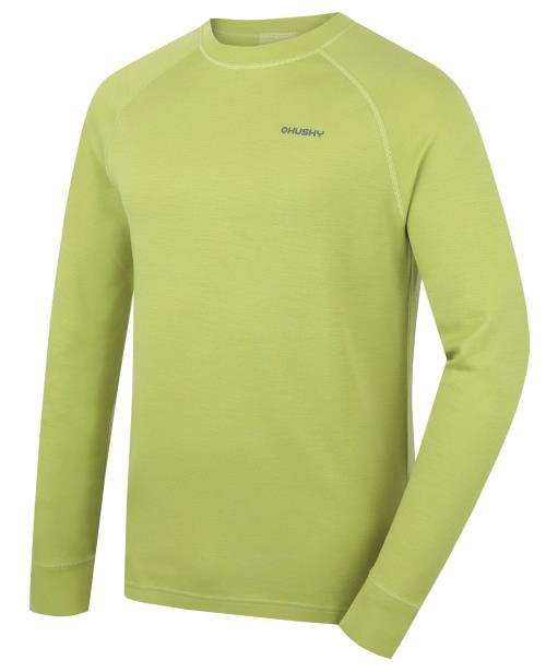 Husky Aron M bright green, XL Pánska merino mikina