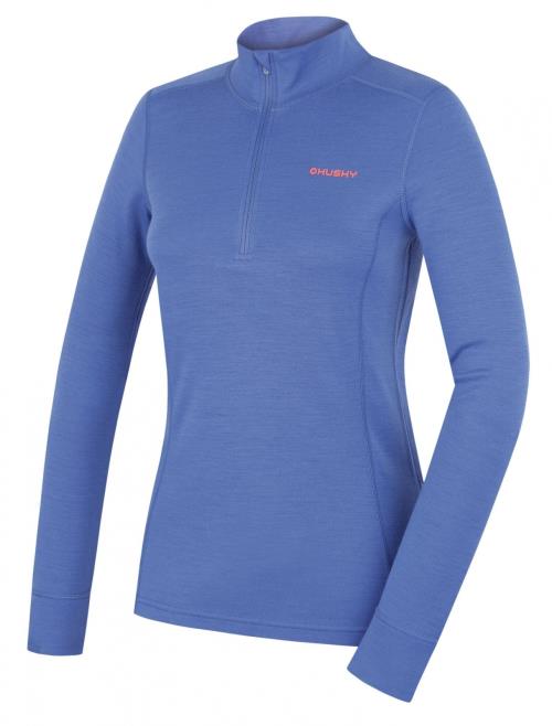 Husky Aron zips L blue, M Dámska merino mikina