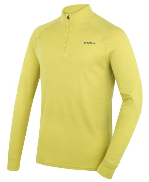 Husky Aron Zips M lime green, L Pánska merino mikina