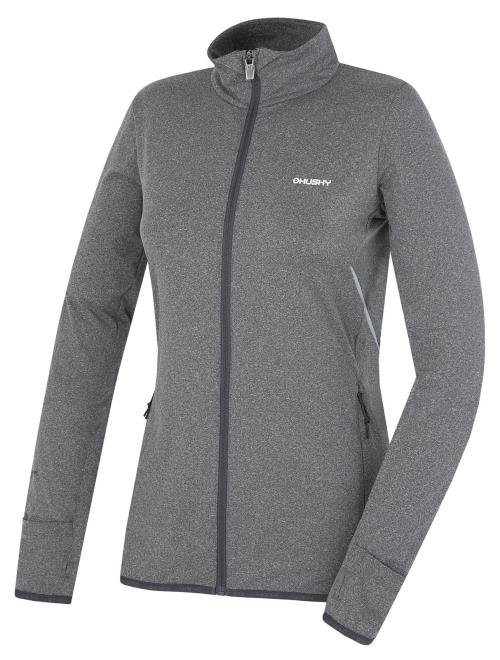 Husky Astel L tm. šedá, S Dámska mikina na zips
