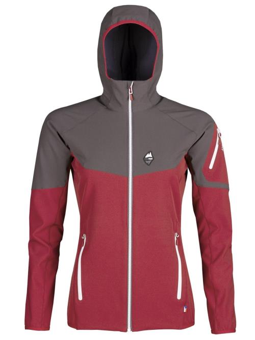 High point Atom Lady Hoody brich red/iron gate, S Dámska softshellová bunda