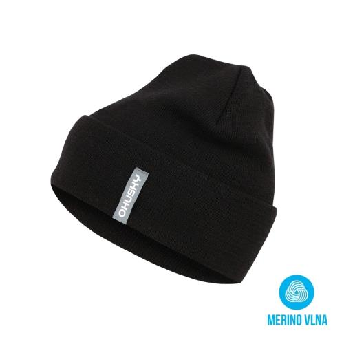 Husky Merhat 4 black, S-M Dámska merino čiapka