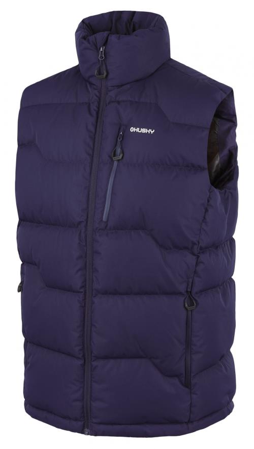 Husky Deep M dark blue, L Pánska páperová vesta na zips