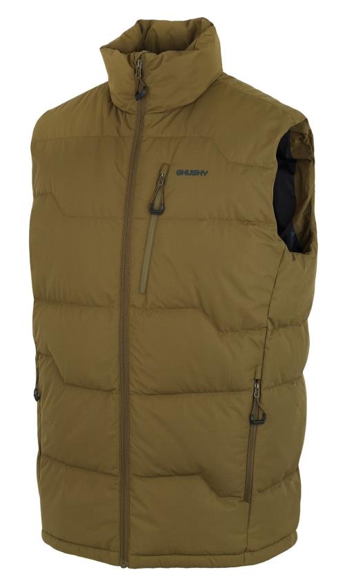 Husky Deep M dk. khaki, XXL Pánska páperová vesta na zips