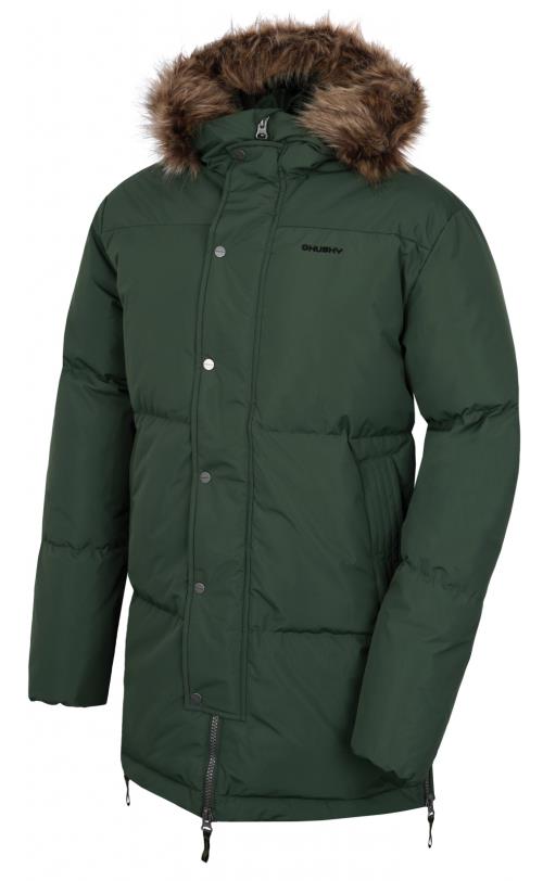 Husky Downbag M tm. khaki, XL Pánsky perový kabát