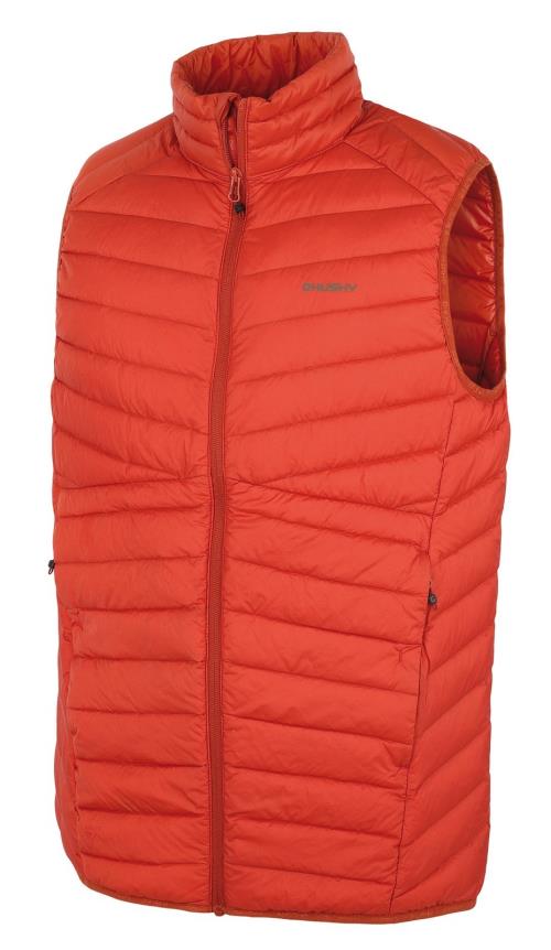Husky Dresles M brick orange, XXL Pánska páperová vesta
