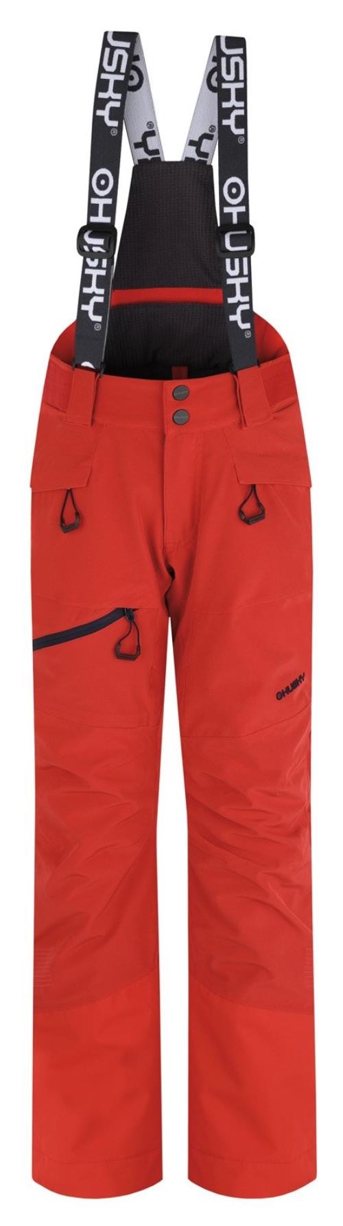 Husky Gilep Kids red, 122 Detské lyžiarske nohavice
