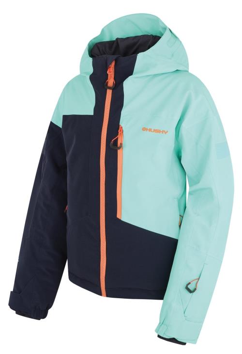 Husky Gomez Kids turquoise/black blue, 152 Detská ski bunda