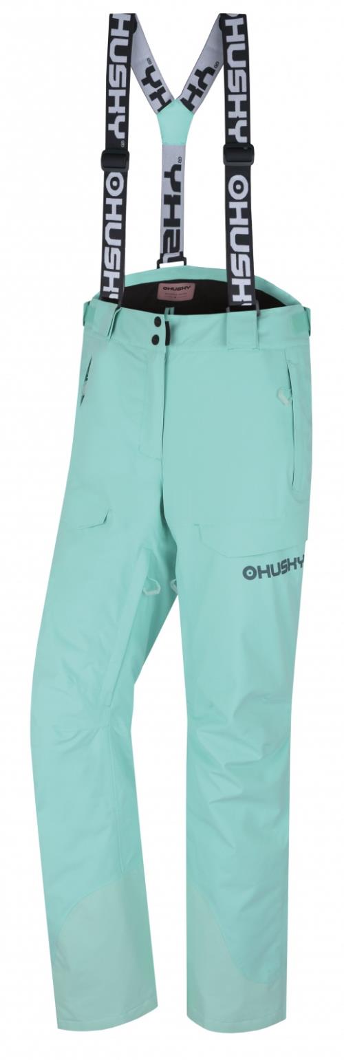 Husky Grati L light mint, S Dámske lyžiarske nohavice