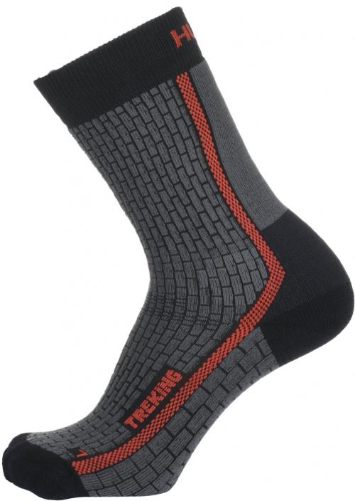 Husky Treking antracit/červená, XL(45-48) Ponožky