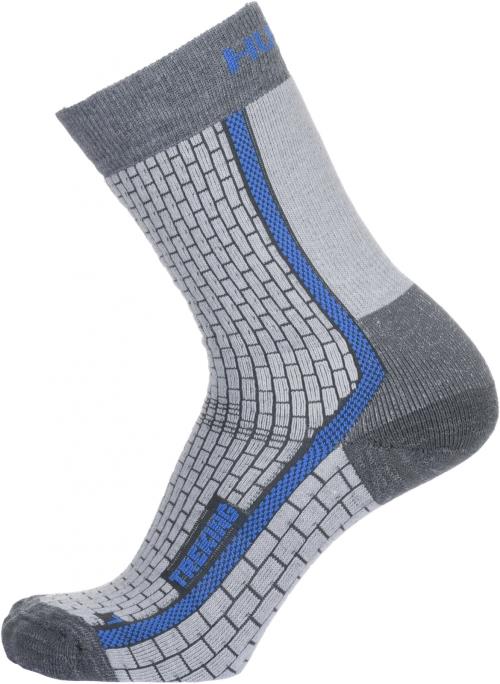 Husky Treking šedá/modrá, XL(45-48) Ponožky
