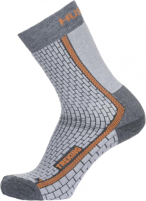Husky Treking šedá/oranžová, XL(45-48) Ponožky