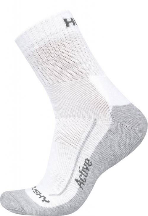 Husky Active biela, L(41-44) Ponožky