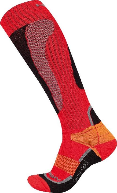 Husky Snow Wool červená, XL(45-48) Ponožky
