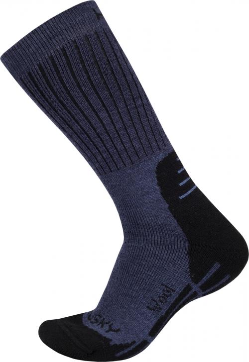 Husky All Wool modrá, M(36-40) Ponožky