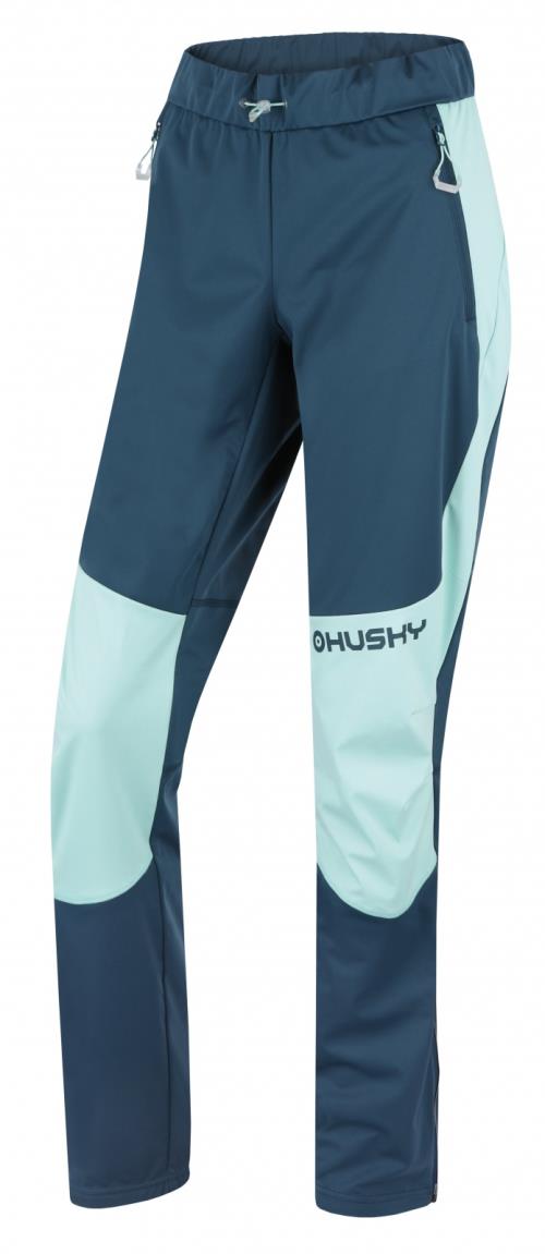 Husky Kala L mint/turquoise, XS Dámske softshellové nohavice