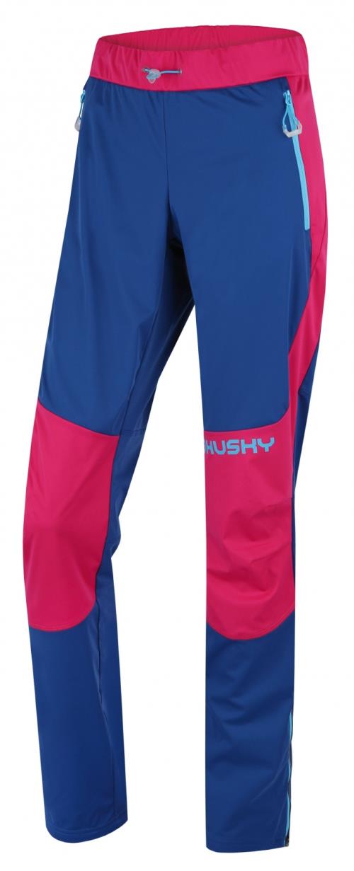 Husky Kala L pink/blue, M Dámske softshellové nohavice