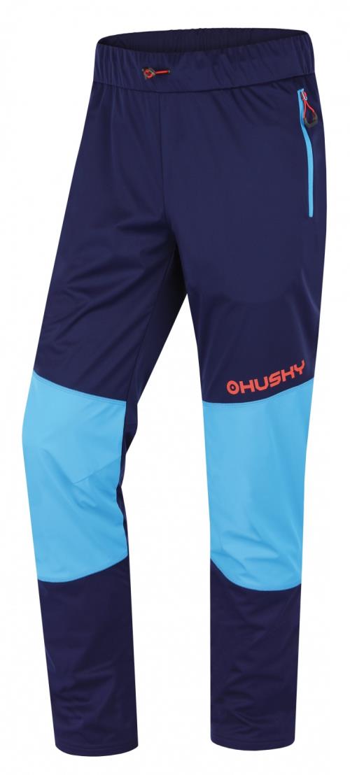 Husky Kala M blue, L Pánske softshellové nohavice
