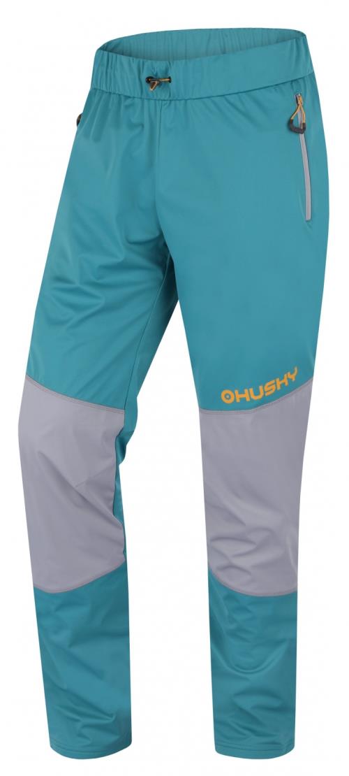 Husky Kala M grey/mint, M Pánske softshellové nohavice