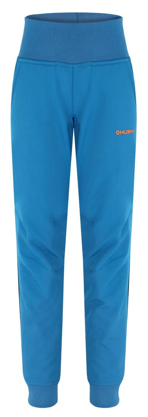 Husky Kanto K blue, 152 Detské softshell nohavice