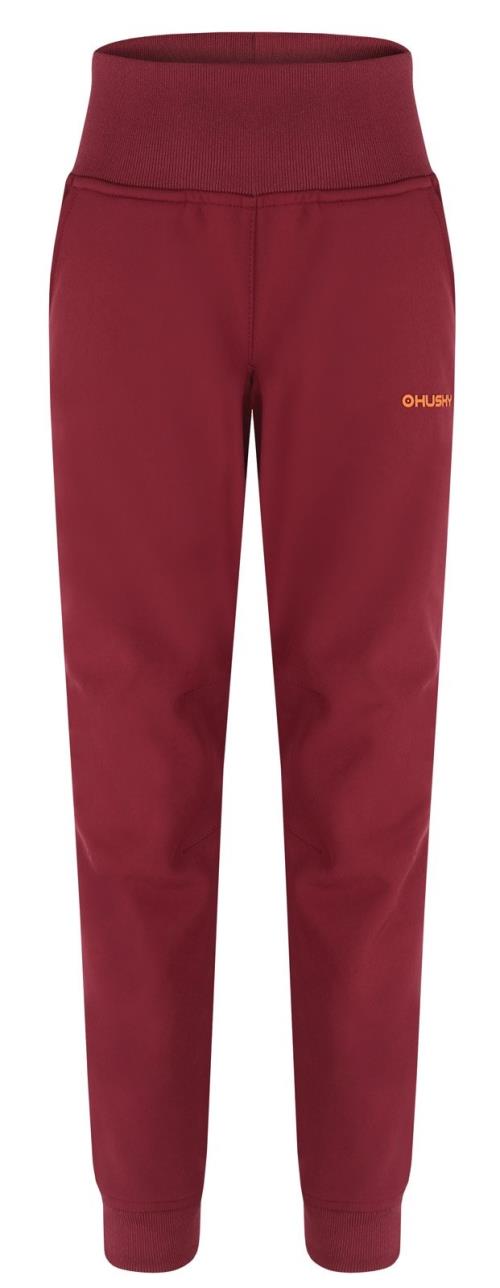 Husky Kanto K bordo, 134 Detské softshell nohavice