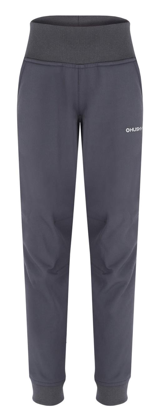 Husky Kanto K graphite, 112 Detské softshell nohavice
