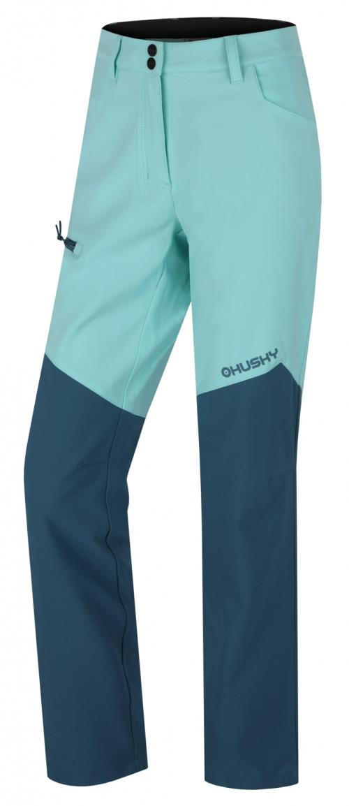 Husky Kavia L mint/turquoise, XL Dámske softshellové nohavice