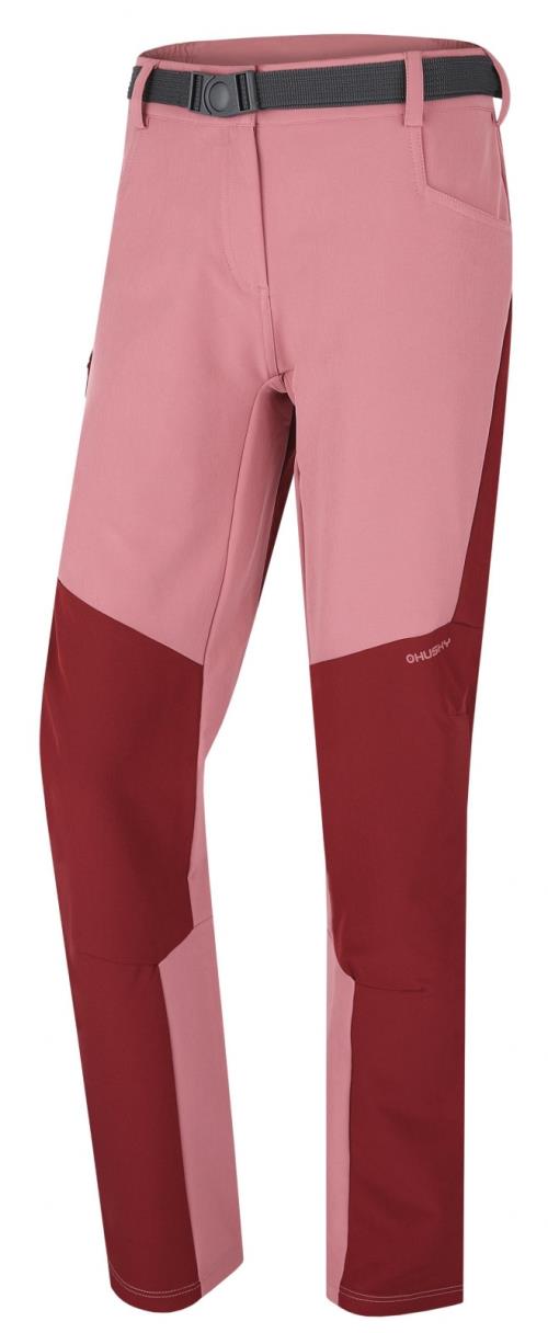 Husky Keiry L bordo/pink, S Dámske outdoorové nohavice