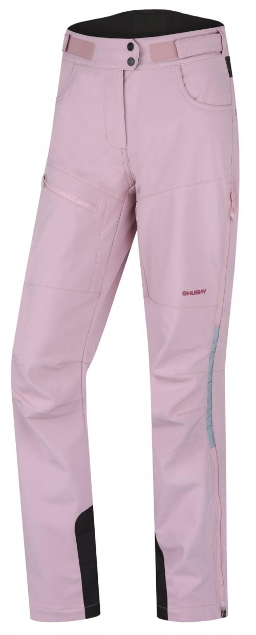 Husky Keson L faded pink, L Dámske softshellové nohavice