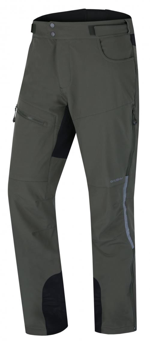 Husky Keson M dark khaki, S Pánské softshell kalhoty
