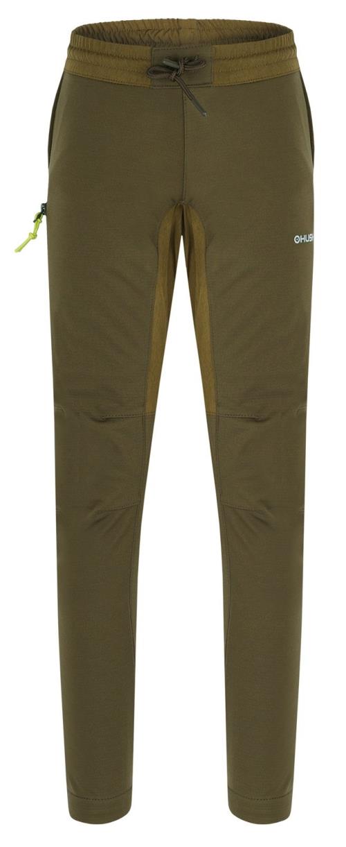 Husky Klassum K tm. khaki, 134 Detské softshellové nohavice