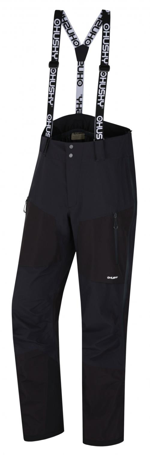 Husky Pánske hardshell nohavice Komy M black, XXL