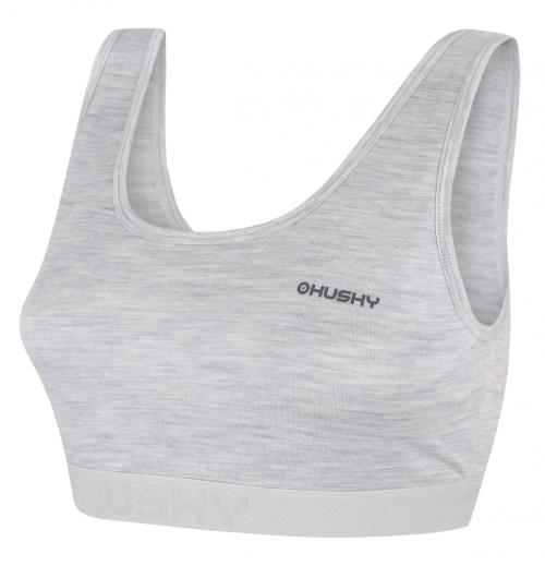 Husky Mebra L light grey, S Merino termoprádlo podprsenka