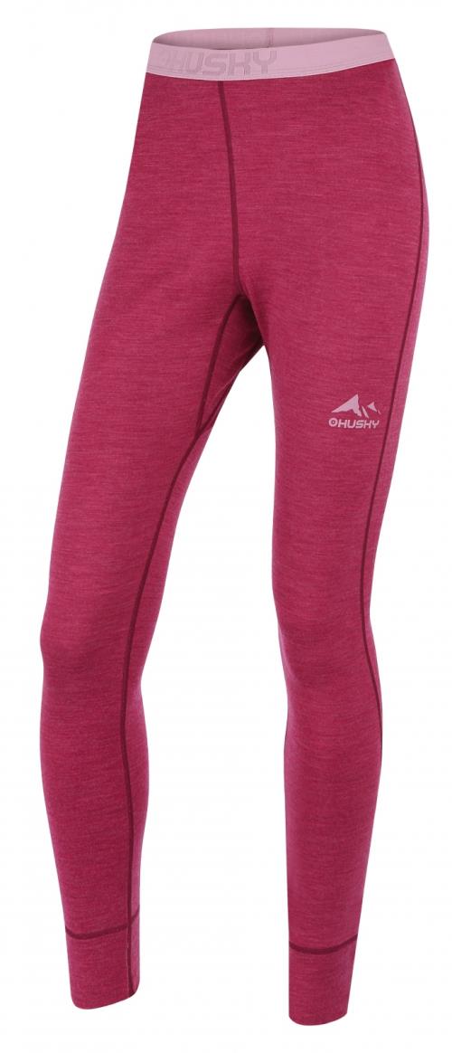 Husky Merea L faded bordo, XL Merino termoprádlo nohavice