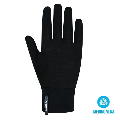 Husky Merglov black, S Unisex merino rukavice
