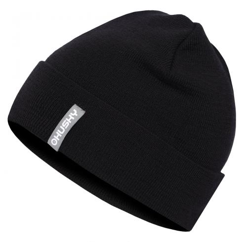 Husky Merhat 1 čierna, L-XL Pánska merino čiapka